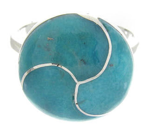 Turquoise Southwest Sterling Silver Jewelry Ring Size 4-3/4 YS63405